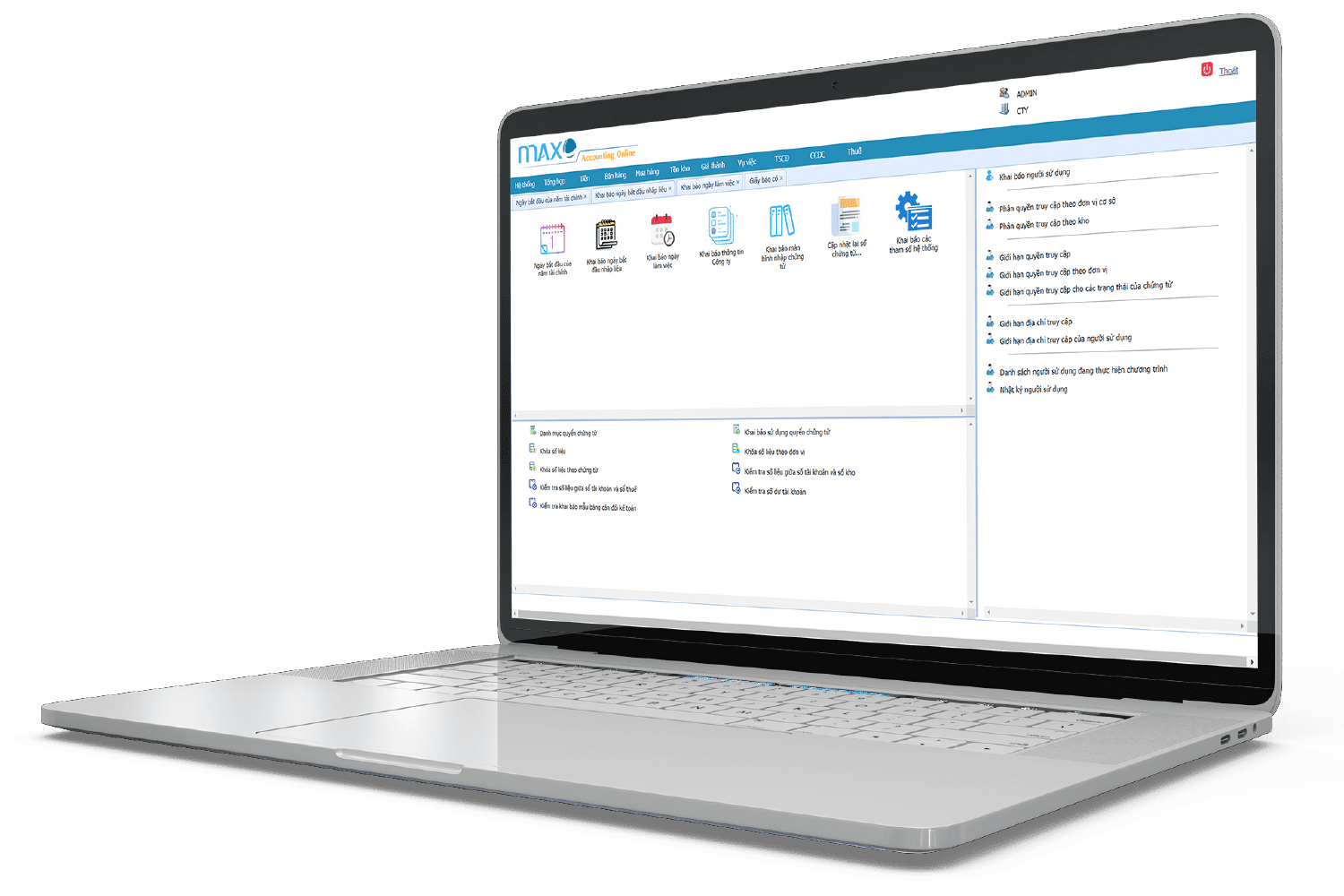Giao diện Phần mềm kế toán Maxv Accounting